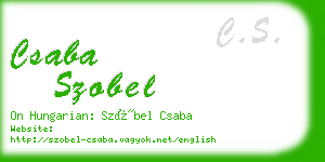 csaba szobel business card